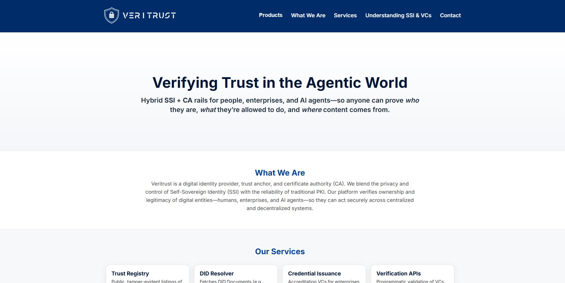 VeriTrust – Trust Infrastructure for the Agentic World